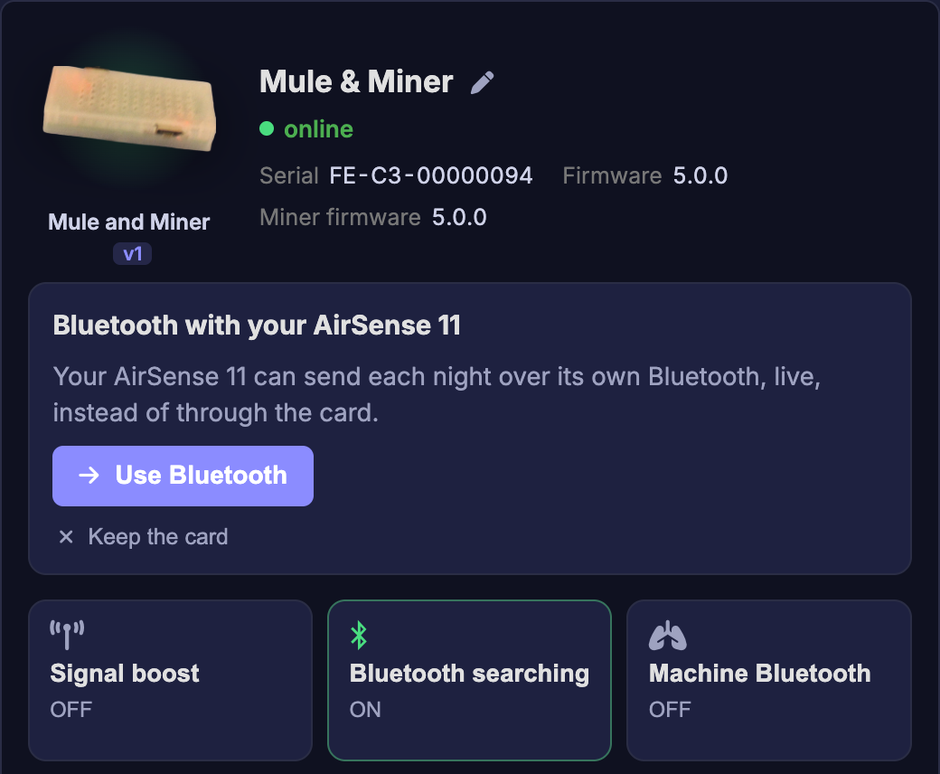 Use Bluetooth or Keep the card